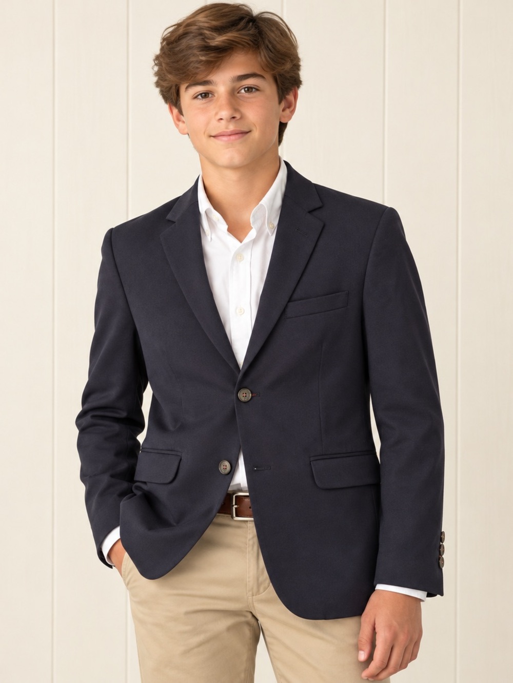 Tommy Hilfiger Boys Size 14 Navy Wool Blend Blazer Sport Coat